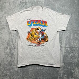 Moab Utah Skeleton Hiking Graphic T Shirt Sportex Apparel Mens Size M